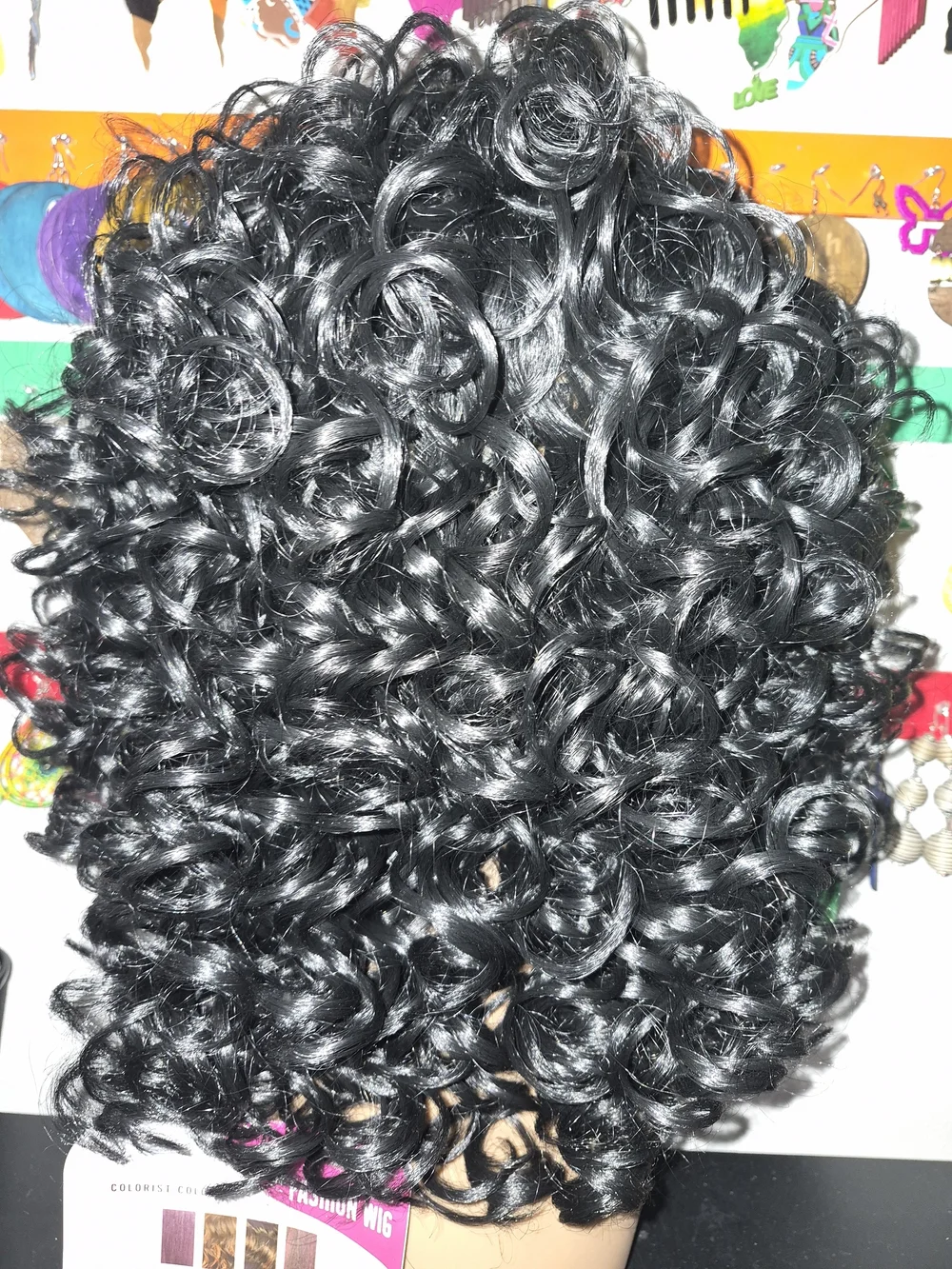 Black Curly Short Wig - Classic Everyday Style